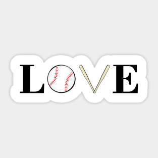 Love Baseball Sticker